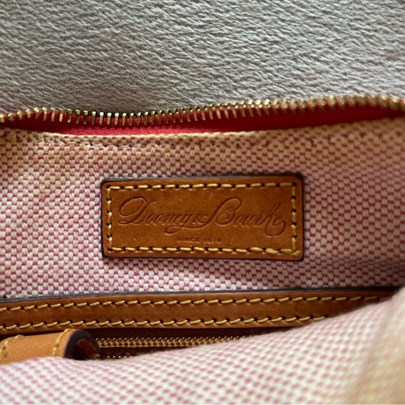 Dooney and Bourke pink pebble leather with a camel colored smooth leather strap - Picture 4 of 15